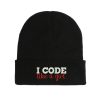i code like a girl beanie lustig für nerds, komfortabel für herbst und winter 4056