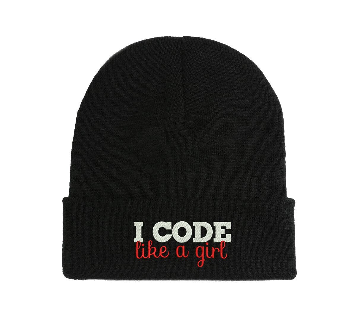 I Code Like A Girl Beanie Lustig für Nerds, Komfortabel für Herbst und Winter i code like a girl beanie lustig für nerds, komfortabel für herbst und winter 4056