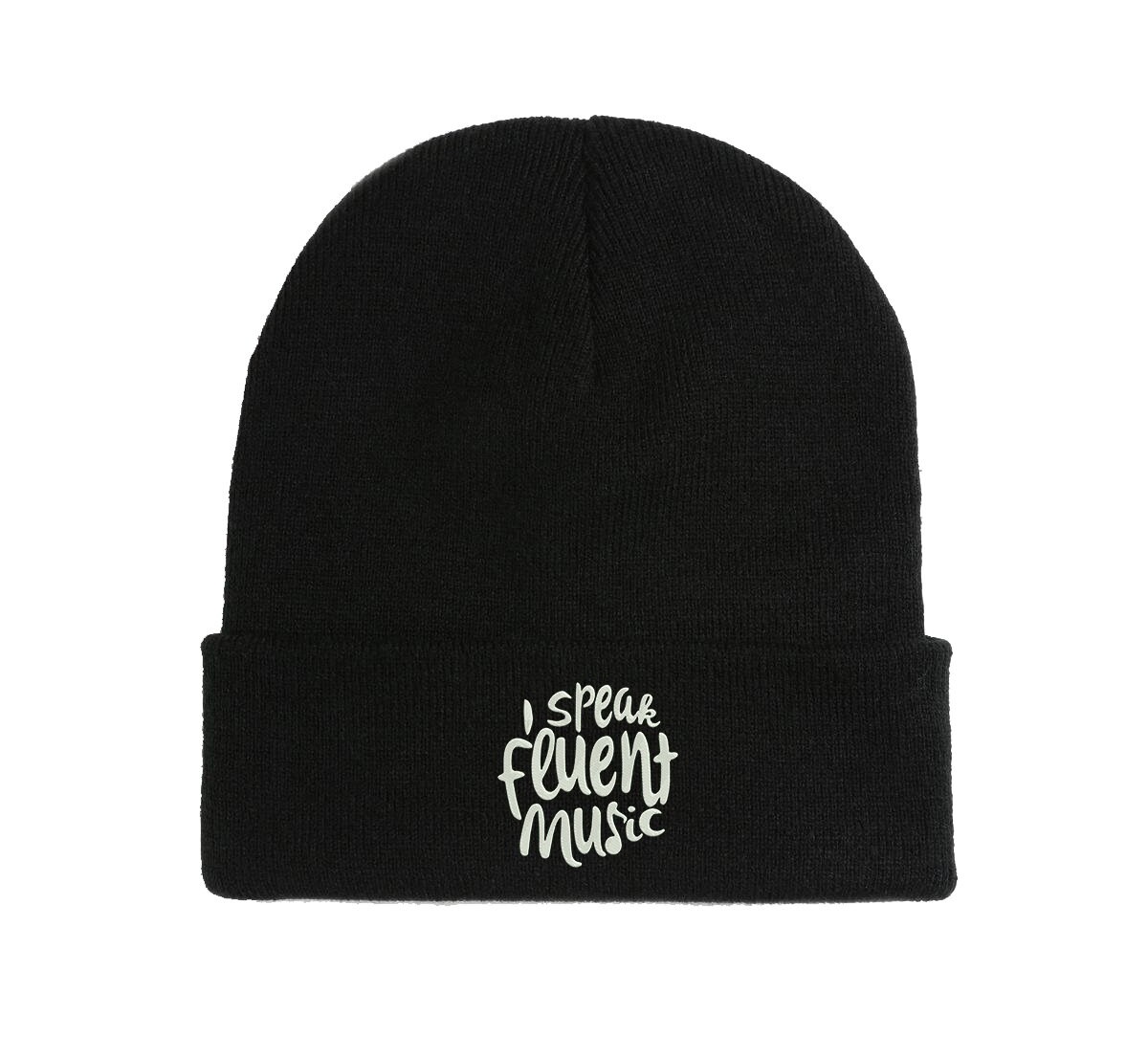 i speak fluent music beanie komfortabel und warm für herbst und winter 3661