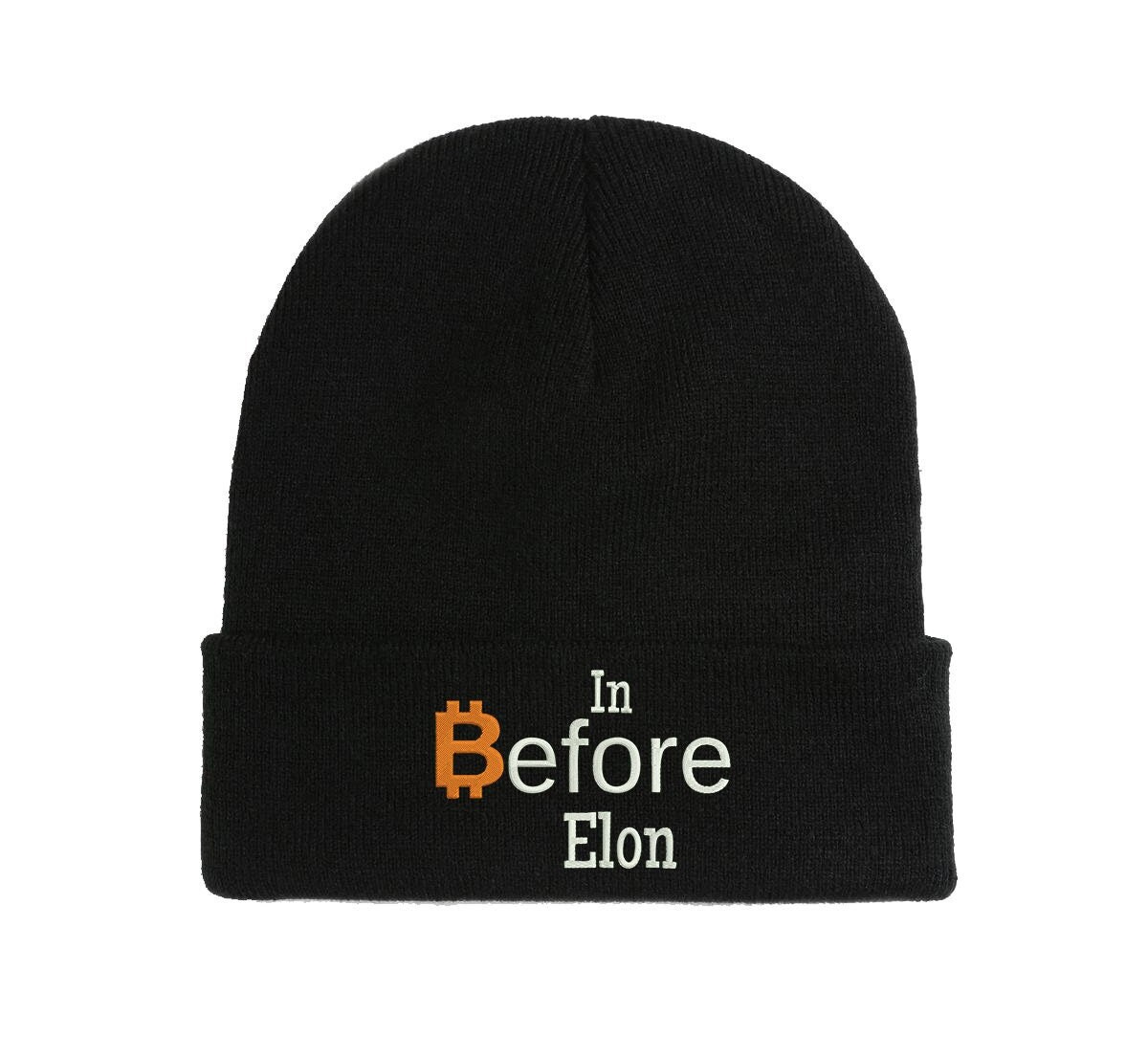 in bitcoin before elon beanie lustig für crypto liebhaber, warm und komfortabel für herbst und winter 8953