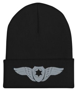 Israelische Luftwaffe IAF Pilotenflügel Bestickte Cuffed Beanie israelische luftwaffe iaf pilotenflügel bestickte cuffed beanie 6799