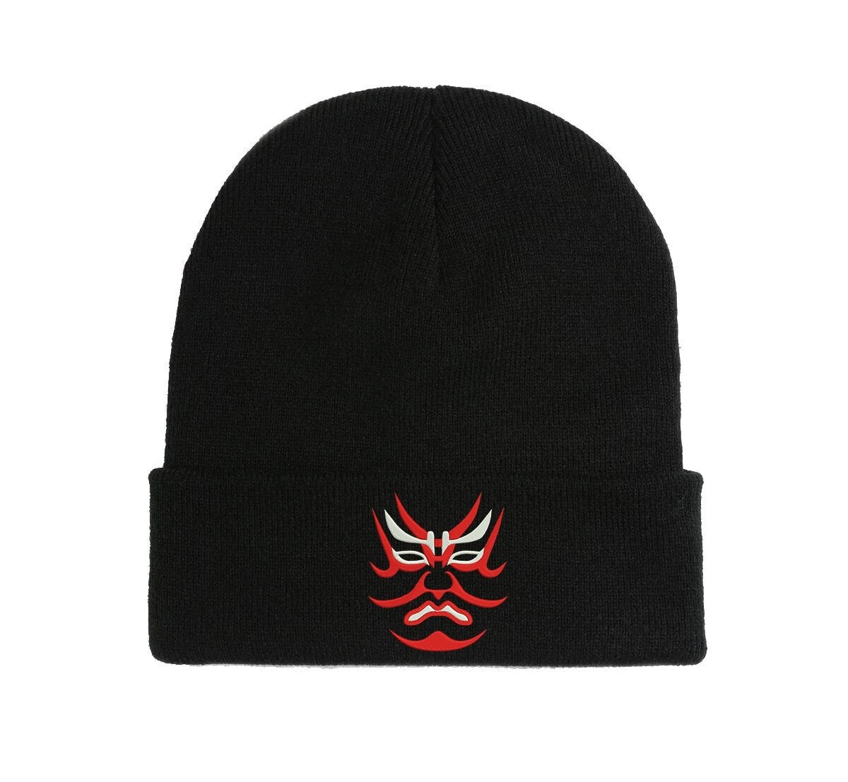 kumadori kabuki beanie japanischer stil, warm und komfortabel für herbst und winter 1483