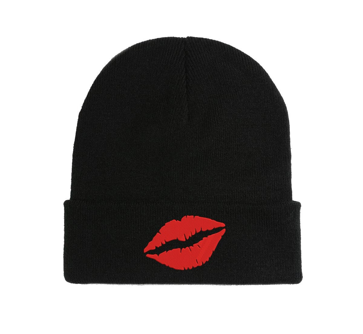 Lips Kiss Logo Beanie Lustig und Bequem für Herbst und Winter lips kiss logo beanie lustig und bequem für herbst und winter 8562