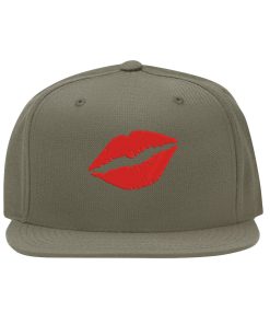 Lips Kiss Logo Snapback Cap – Lustig, Flat Bill Cap lips kiss logo snapback cap – lustig, flat bill cap 2186