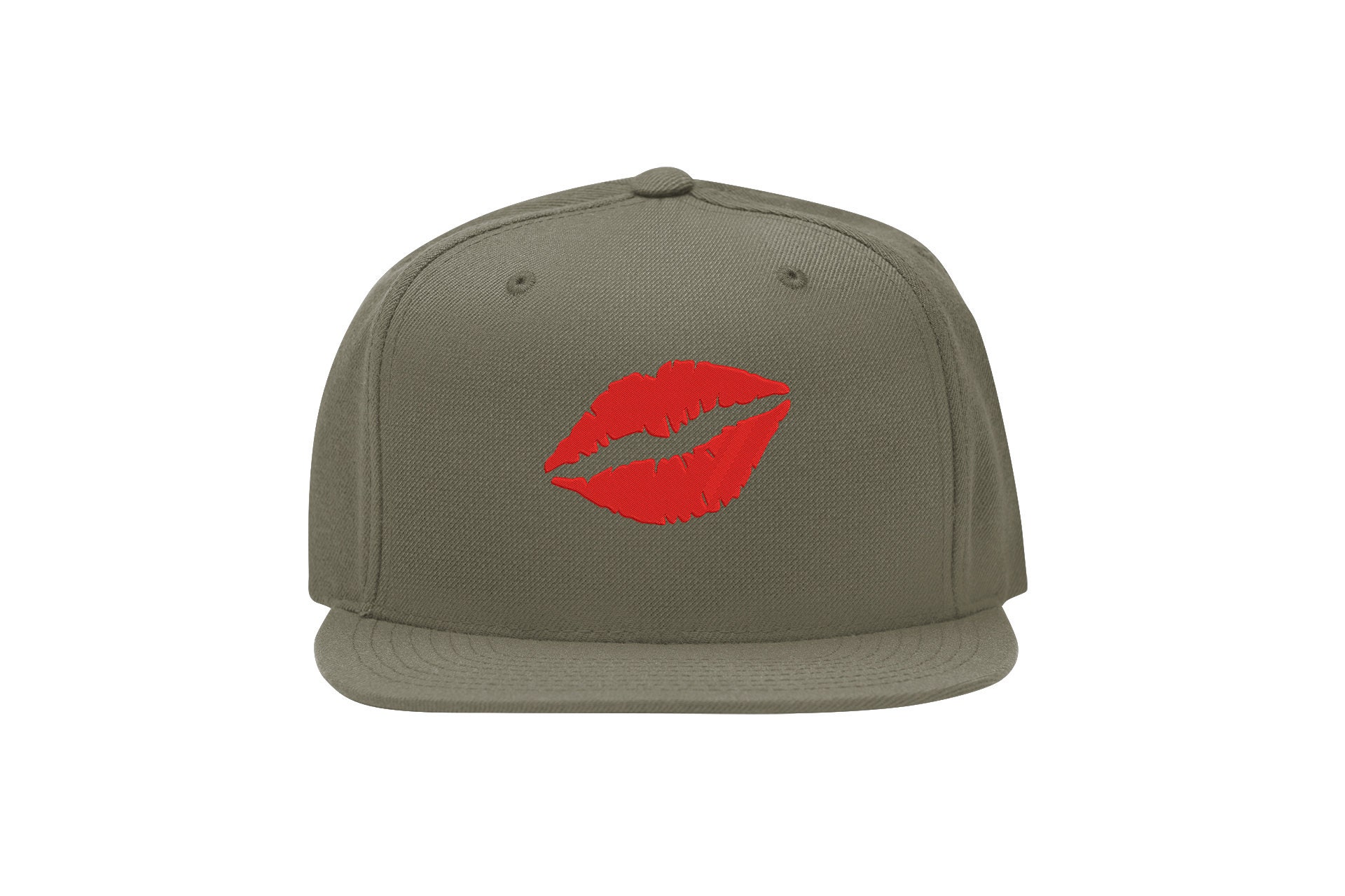 Lips Kiss Logo Snapback Cap – Lustig, Flat Bill Cap lips kiss logo snapback cap – lustig, flat bill cap 2186