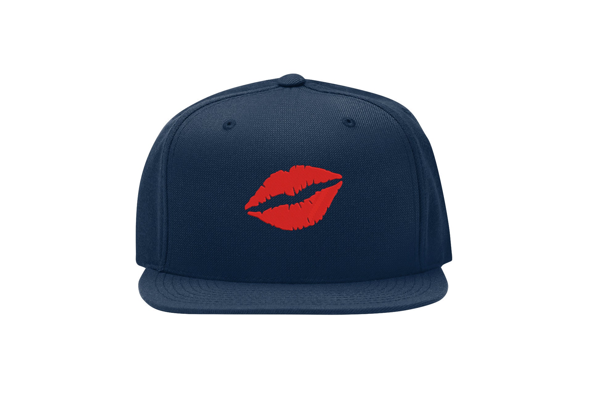 Lips Kiss Logo Snapback Cap – Lustig, Flat Bill Cap lips kiss logo snapback cap – lustig, flat bill cap 6911