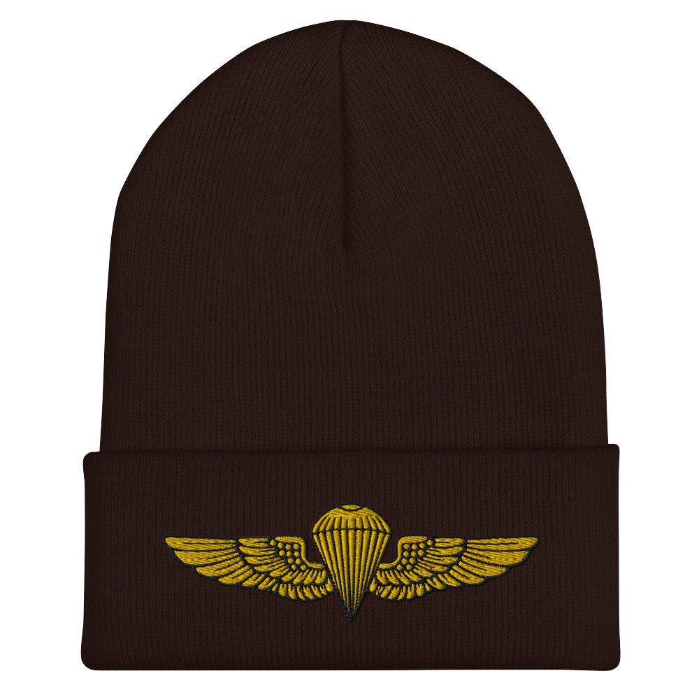 marine und marine corps fallschirmspringerabzeichen bestickte cuffed beanie 2803
