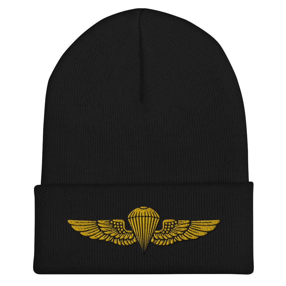 marine und marine corps fallschirmspringerabzeichen bestickte cuffed beanie 3397