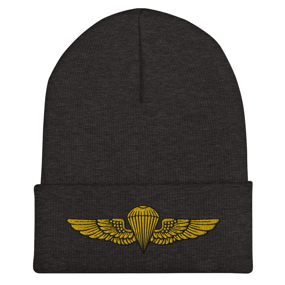 marine und marine corps fallschirmspringerabzeichen bestickte cuffed beanie 7421
