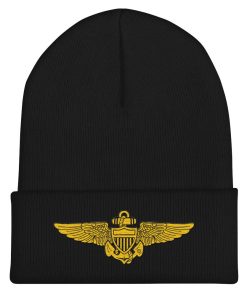 marineflieger luftfahrtflügel bestickte cuffed beanie 4757