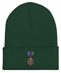 militärisches purple heart medaille bestickte cuffed beanie 1829