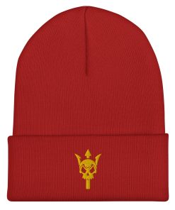 Spezialkriegsführung Schädel und Trident Bestickte Cuffed Beanie spezialkriegsführung schädel und trident bestickte cuffed beanie 2211