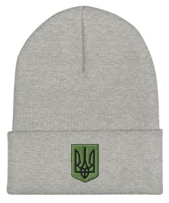 ukrainisches wappen bestickte cuffed beanie 2179