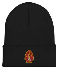 usmc 2nd marine division bestickte cuffed beanie 8823